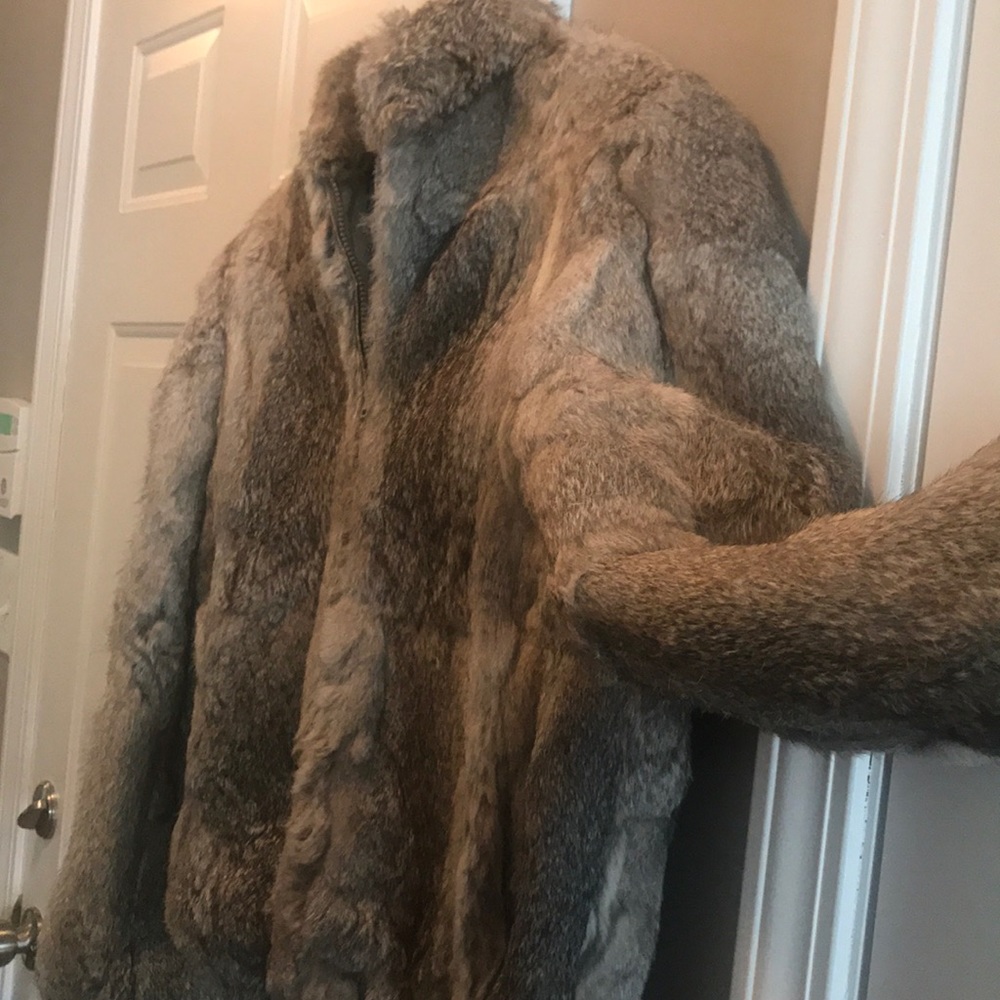 100% Genuine Rabbit Fur Jacket - Picture 5 of 6